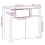 Aparador ""DRAMMEN"" Blanco 79x43x75,5 cm Madera Sólida de Pino | Foro24.es | Tu tienda online para hogar, jardín y más Foro24.es