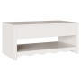 Mesa de Café ""DRAMMEN"" Blanca 99x55x45 cm Madera Sólida de Pino | Foro24.es | Tu tienda online para hogar, jardín y más Foro24.es