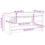 Mesa de Café ""DRAMMEN"" Blanca 99x55x45 cm Madera Sólida de Pino | Foro24.es | Tu tienda online para hogar, jardín y más Foro24.es