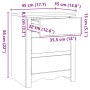 Mesita de Noche ""DRAMMEN"" 45x35x56 cm Madera Sólida de Pino de , Mesitas de noche - Ref: Foro24-42003048, Precio: 70,87 €, ...
