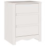 Cabinet de Noche ""DRAMMEN"" Blanco 45x35x56 cm Madera Sólida de Pino de , Mesitas de noche - Ref: Foro24-42003049, Precio: 6...