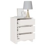 Cabinet de Noche ""DRAMMEN"" Blanco 45x35x56 cm Madera Sólida de Pino de , Mesitas de noche - Ref: Foro24-42003049, Precio: 6...