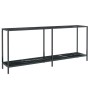 Black tempered glass console table 180x35x75.5 cm by vidaXL, Side tables - Ref: Foro24-331705, Price: 93,47 €, Discount: %
