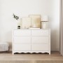Comoda ""DRAMMEN"" Blanca 111x43x73,5 cm de Madera Sólida de Pino by , Drawers - Ref: Foro24-42003051, Price: 185,30 €, Disco...