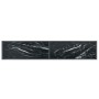 Black tempered glass console table 180x35x75.5 cm by vidaXL, Side tables - Ref: Foro24-331705, Price: 93,47 €, Discount: %