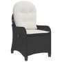 Sillón reclinable con cojín de poliratán negro by , Garden chairs - Ref: Foro24-42003418, Price: 142,53 €, Discount: %