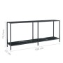 Schwarzer Konsolentisch aus gehärtetem Glas, 180 x 35 x 75,5 cm von vidaXL, Seitentische - Ref: Foro24-331705, Preis: 93,47 €...