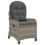 Sillón Reclinable con Cojín Gris de Ratán Poliéster by , Garden chairs - Ref: Foro24-42003419, Price: 119,31 €, Discount: %
