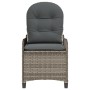 Sillón Reclinable con Cojín Gris de Ratán Poliéster by , Garden chairs - Ref: Foro24-42003419, Price: 119,31 €, Discount: %