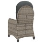 Sillón Reclinable con Cojín Gris de Ratán Poliéster by , Garden chairs - Ref: Foro24-42003419, Price: 119,31 €, Discount: %