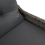Sillón Reclinable con Cojín Gris de Ratán Poliéster by , Garden chairs - Ref: Foro24-42003419, Price: 119,31 €, Discount: %