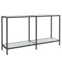 Weißer Konsolentisch aus gehärtetem Glas, 140 x 35 x 75,5 cm von vidaXL, Seitentische - Ref: Foro24-331696, Preis: 76,11 €, R...