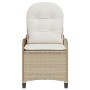 Sillón Recliner con Cojín Beige de Poliratán by , Garden chairs - Ref: Foro24-42003420, Price: 119,31 €, Discount: %