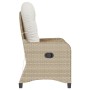 Sillón Recliner con Cojín Beige de Poliratán by , Garden chairs - Ref: Foro24-42003420, Price: 119,31 €, Discount: %