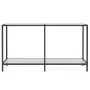 White tempered glass console table 140x35x75.5 cm by vidaXL, Side tables - Ref: Foro24-331696, Price: 74,98 €, Discount: %