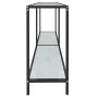White tempered glass console table 140x35x75.5 cm by vidaXL, Side tables - Ref: Foro24-331696, Price: 74,98 €, Discount: %
