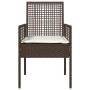 Sillas de Jardín 2 pcs con Cojines Marrón Poliratán by , Garden chairs - Ref: Foro24-42003446, Price: 114,21 €, Discount: %