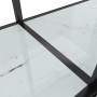 Weißer Konsolentisch aus gehärtetem Glas, 140 x 35 x 75,5 cm von vidaXL, Seitentische - Ref: Foro24-331696, Preis: 76,11 €, R...