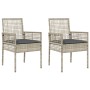 Sillas de Jardín 2 pcs con Cojines Gris Claro Poliratán von , Gartenstühle - Ref: Foro24-42003450, Preis: 114,21 €, Rabatt: %