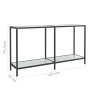 Weißer Konsolentisch aus gehärtetem Glas, 140 x 35 x 75,5 cm von vidaXL, Seitentische - Ref: Foro24-331696, Preis: 76,11 €, R...