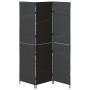 Biombo de 3 paneles plegable negro 146x180 cm de poliratán de , Divisores de ambientes - Ref: Foro24-42003668, Precio: 101,36...
