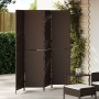 Divisor de habitación 4 paneles plegable marrón 195x180 cm poli ratán de , Divisores de ambientes - Ref: Foro24-42003673, Pre...