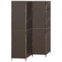 Divisor de habitación 4 paneles plegable marrón 195x180 cm poli ratán de , Divisores de ambientes - Ref: Foro24-42003673, Pre...