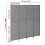 Divisor de habitación 4 paneles plegable marrón 195x180 cm poli ratán de , Divisores de ambientes - Ref: Foro24-42003673, Pre...
