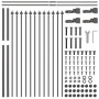 Cerca de Jardín con Parte Superior en Punta Gris 1,7x0,8 m Acero by , fence panels - Ref: Foro24-42003869, Price: 58,99 €, Di...