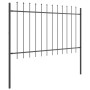 VidaXL Cerca de Jardín con Punta de Lanza Gris 1,7x1,2 m de Acero von , Zaunpaneele - Ref: Foro24-42003871, Preis: 65,12 €, R...