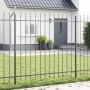 Cerca de Jardín con Punta de Lanza Gris 1,7x1,5 m Acero by , fence panels - Ref: Foro24-42003872, Price: 67,72 €, Discount: %