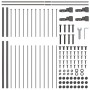 Cerca de Jardín con Punta de Lanza Gris 1,7x1,5 m Acero by , fence panels - Ref: Foro24-42003872, Price: 67,72 €, Discount: %