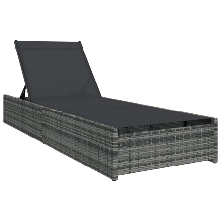 Tumbona Gris 60x200x27 cm Poliratán by , Loungers - Ref: Foro24-42004126, Price: 179,71 €, Discount: %