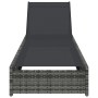 Tumbona Gris 60x200x27 cm Poliratán by , Loungers - Ref: Foro24-42004126, Price: 179,71 €, Discount: %