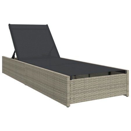 Tumbona Beige 60x200x27 cm de Ratán Poliéster by , Loungers - Ref: Foro24-42004127, Price: 178,60 €, Discount: %