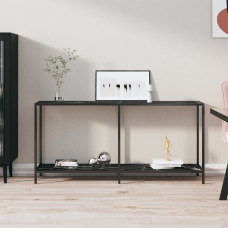 Mesa consola vidrio templado negro 160x35x75,5 cm de vidaXL, Mesas auxiliares - Ref: Foro24-331701, Precio: 107,98 €, Descuen...