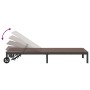 Tumbonas 2 pcs con Ruedas y Mesa Marrón Poliratán by , Loungers - Ref: Foro24-42004130, Price: 266,54 €, Discount: %