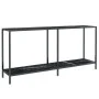Black tempered glass console table 160x35x75.5 cm by vidaXL, Side tables - Ref: Foro24-331701, Price: 105,62 €, Discount: %