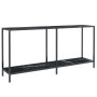 Mesa consola vidrio templado negro 160x35x75,5 cm de vidaXL, Mesas auxiliares - Ref: Foro24-331701, Precio: 107,98 €, Descuen...