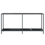 Schwarzer Konsolentisch aus gehärtetem Glas, 160 x 35 x 75,5 cm von vidaXL, Seitentische - Ref: Foro24-331701, Preis: 108,09 ...