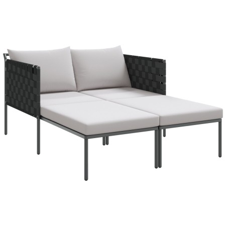 Tumbona con cojines para 2 personas Anthracite 115x153x69,5 cm Acero de , Tumbonas - Ref: Foro24-42004134, Precio: 260,45 €, ...