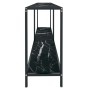 Mesa consola vidrio templado negro 160x35x75,5 cm