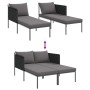 Tumbona con cojines para 2 personas Anthracite 115x153x69,5 cm Acero de , Tumbonas - Ref: Foro24-42004135, Precio: 246,24 €, ...