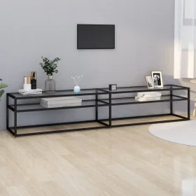 Transparent tempered glass TV cabinet 220x40x40.5 cm by vidaXL, TV Furniture - Ref: Foro24-331730, Price: 133,26 €, Discount: %