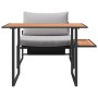 Conjunto de Comedor de Jardín de 2 Piezas Silla Individual con Cojines Gris Claro de , Conjuntos de jardín - Ref: Foro24-4200...