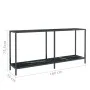 Black tempered glass console table 160x35x75.5 cm by vidaXL, Side tables - Ref: Foro24-331701, Price: 105,62 €, Discount: %