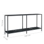 Schwarzer Konsolentisch aus gehärtetem Glas, 160 x 35 x 75,5 cm von vidaXL, Seitentische - Ref: Foro24-331701, Preis: 108,09 ...