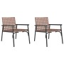 Sillas de jardín 2 pcs Negro 79x56x73,5 cm Ratán Poliéster de , Sillas de jardín - Ref: Foro24-42004143, Precio: 130,18 €
