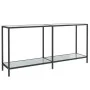 Weißer Konsolentisch aus gehärtetem Glas, 160 x 35 x 75,5 cm von vidaXL, Seitentische - Ref: Foro24-331700, Preis: 95,90 €, R...
