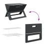 Parrilla BBQ de Carbón - Plegable, Negra, 46x30x31 cm, Hecha de Acero | Foro24.es | Tu tienda online para hogar, jardín y más Foro24.es